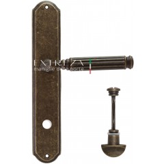 Дверная ручка Extreza Benito (Бенито) 307 на планке PL01 WC античная бронза F23