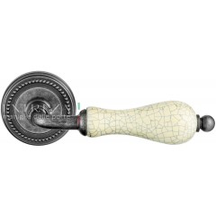 Дверная ручка Extreza Dana Crackle (Дана Кракле) 306 R03 античное серебро F45 + паутинка
